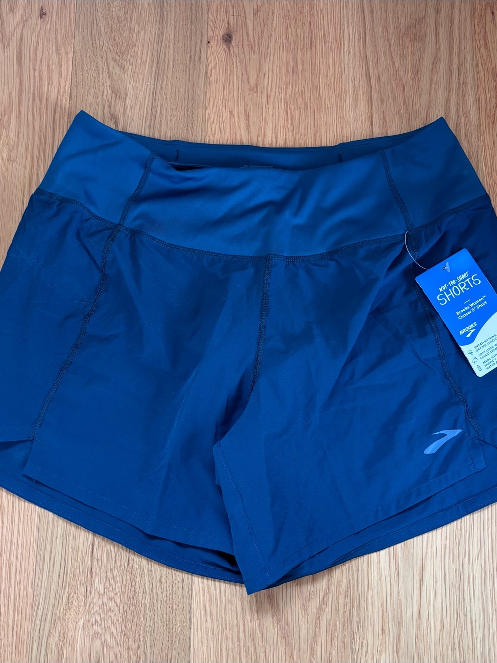Brooks Chaser 5” Running Shorts Women’s Small Ocean Drive Blue NWT